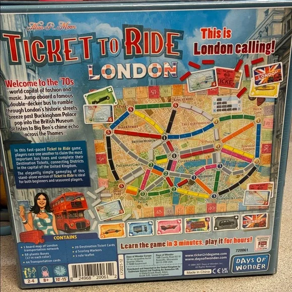 Days of Wonder Ticket to Ride London Board Game Beatles, Fashion 70’s NIB sealed - Picture 2 of 6